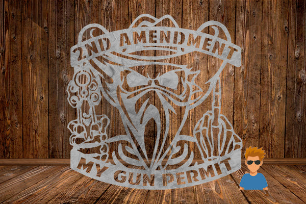 CUT READY, 2nd amendment gun permit, SVG, DXF