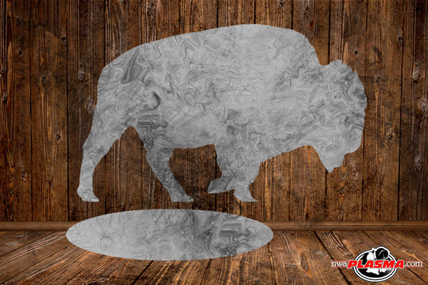 CUT READY, Buffalo Bison with stand, all letters, SVG, DXF
