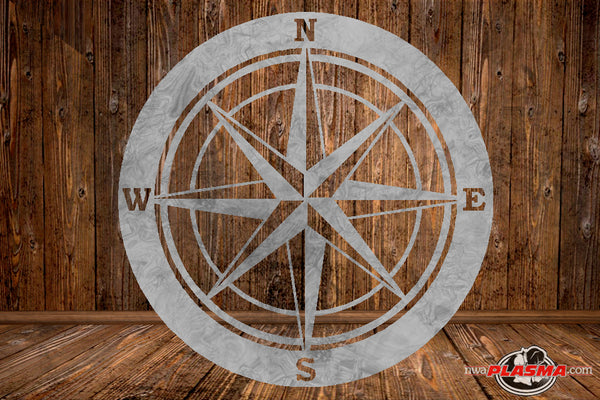 CUT READY, Nautical Compass, SVG, DXF