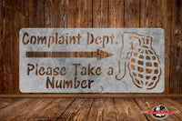 CUT READY, Complaint Dept Take a Number, SVG, DXF