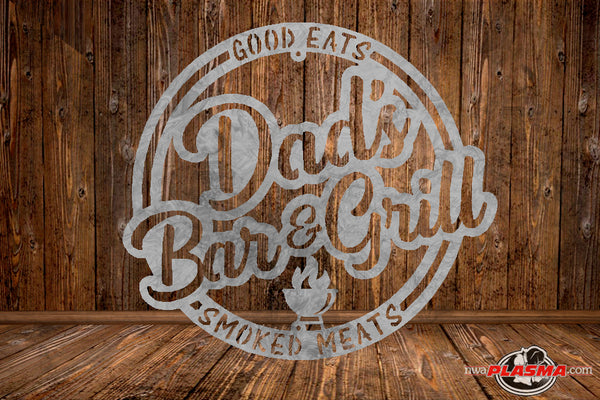 CUT READY, Dads Bar & Grill, SVG, DXF
