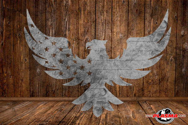 CUT READY, Eagle with wings spread, SVG, DXF
