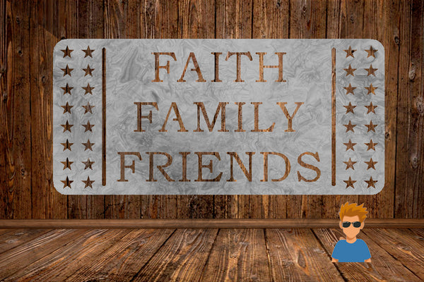 CUT READY, Faith Family Friends, SVG, DXF