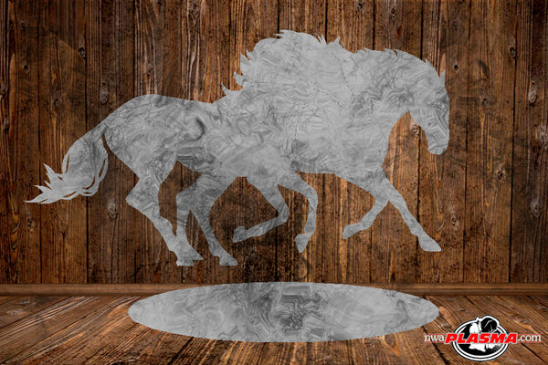 CUT READY, Horses Running with stand, SVG, DXF