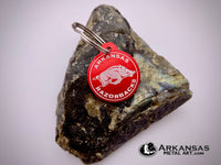 Arkansas Razorback hog keychain