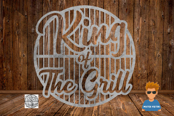 CUT READY, King of the Grill, SVG, DXF