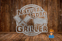 CUT READY, Natural Born Griller, SVG, DXF