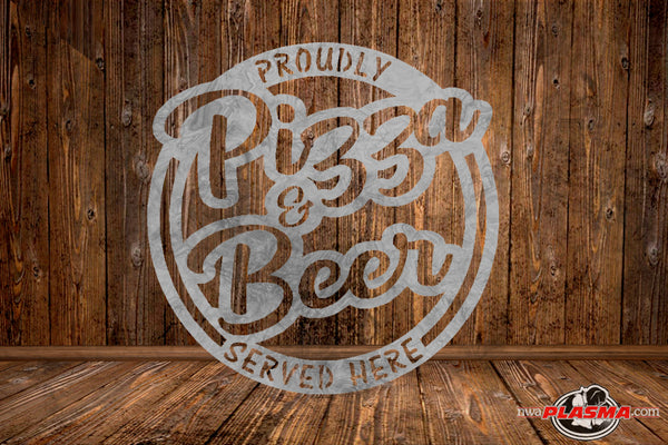 CUT READY, Pizza & Beer Served Here, SVG, DXF