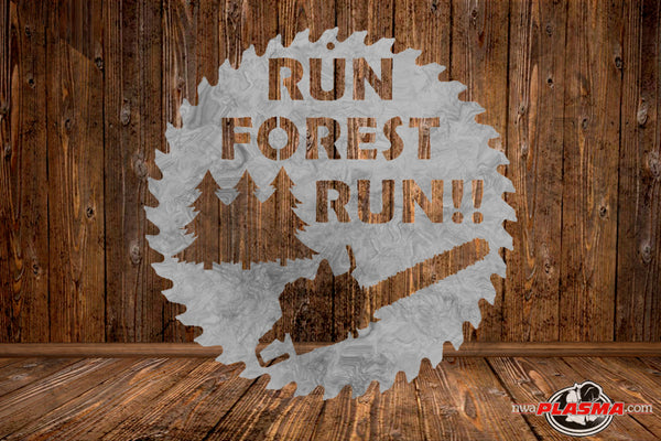 CUT READY, Run Forest Run, SVG, DXF