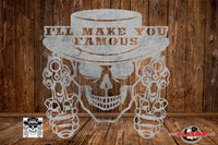 CUT READY, Skull Make You Famous, SVG, DXF
