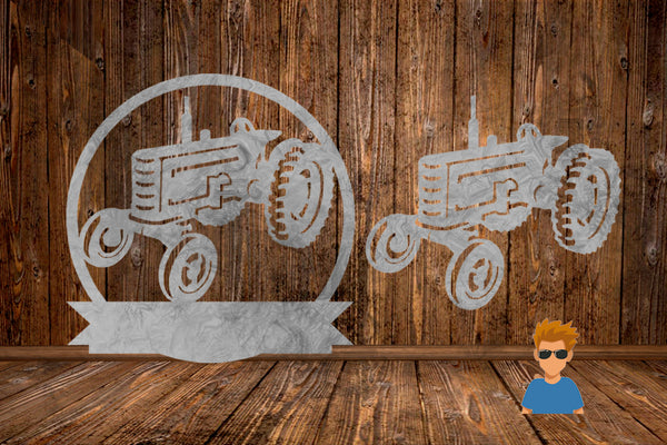 CUT READY, Tractor Combo, SVG, DXF