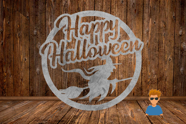 CUT READY, Witch v2 Happy Halloween, SVG, DXF
