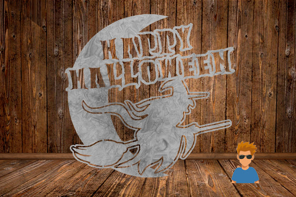 CUT READY, Witch Happy Halloween, SVG, DXF